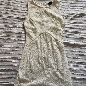 White lace mini dress